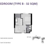 Life asoke rama 9 floor plan 1BR-32sqm