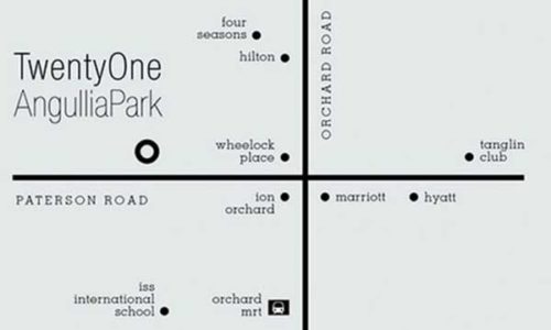 TwentyOne Angullia Park Location Map