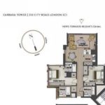 250 City Road floor plan 2br