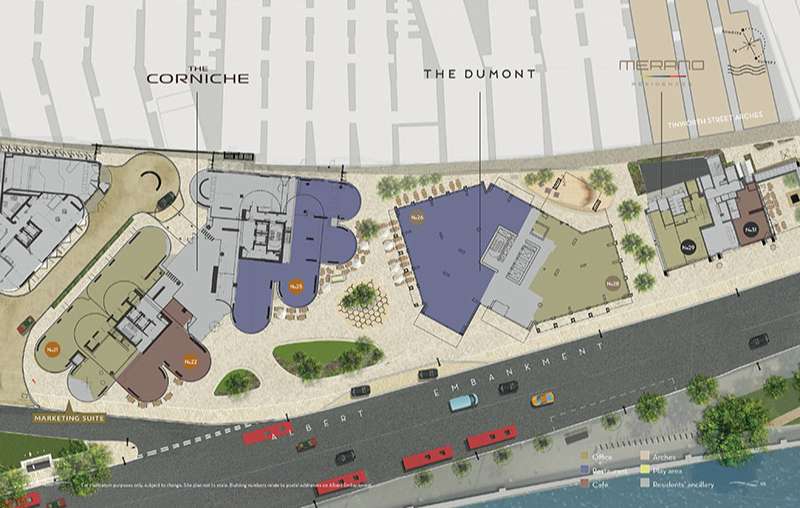 The Corniche site map