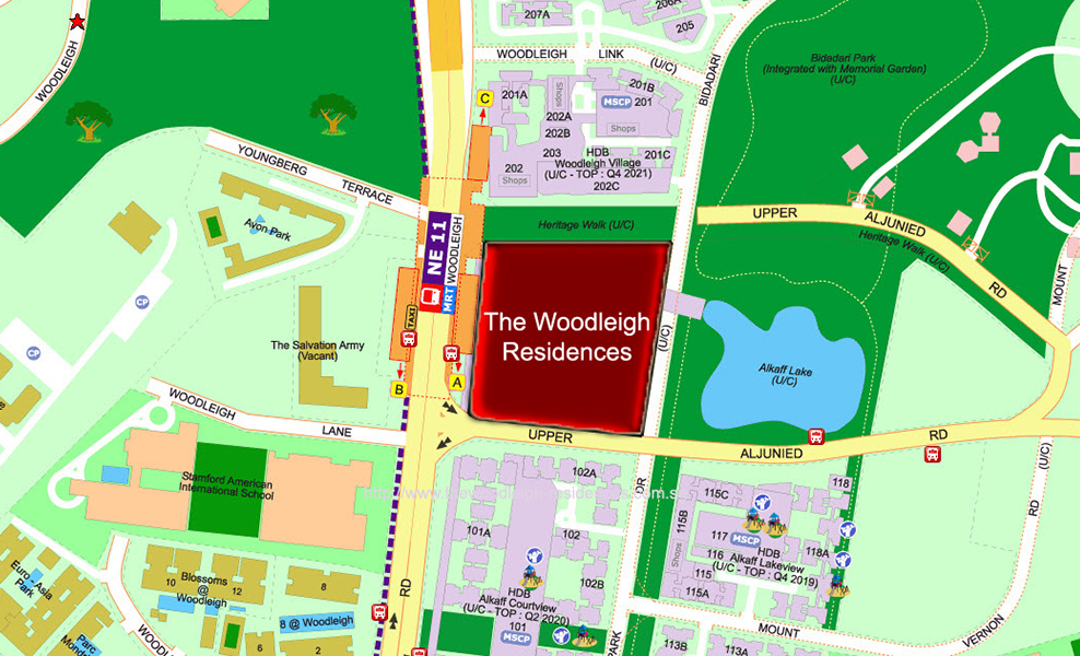 The Woodleigh Residences location map