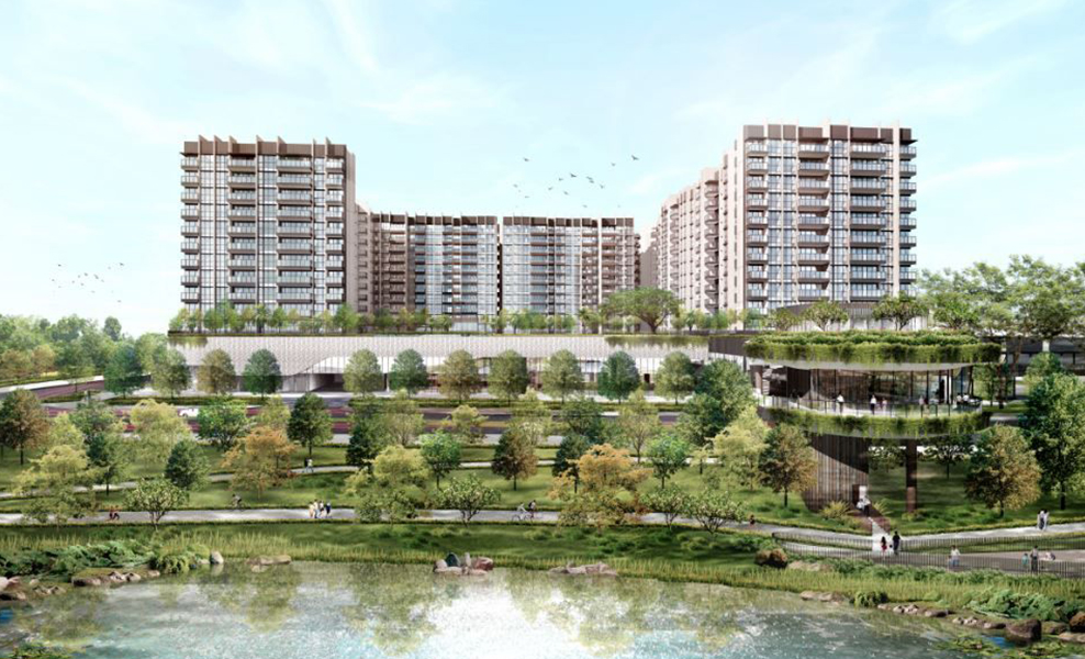 Woodleigh Residences Artist Impression (view from Alkaff Lake)