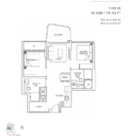 Coastline Residences 2-bedroom-floor-plan-type-B1