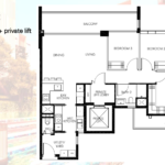 Leedon Green floorplan 3 bedroom