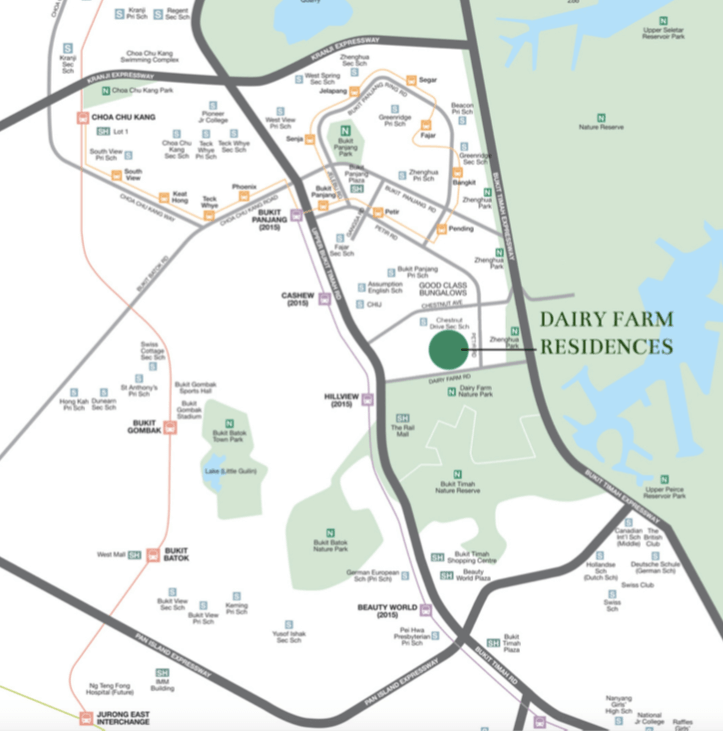 Dairy Farm Residences location